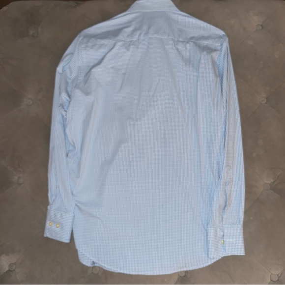 Peter Millar Summer Fit Check Print Button Down Shirt. - Picture 3 of 3